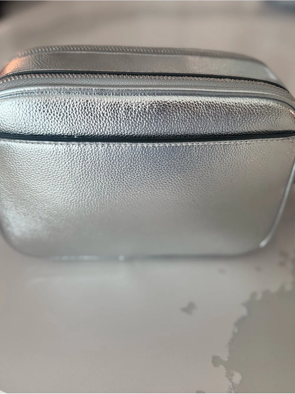 Karl Lagerfeld | Metallic Silver Leather | Camera Crossbody - Picture 8 of 10